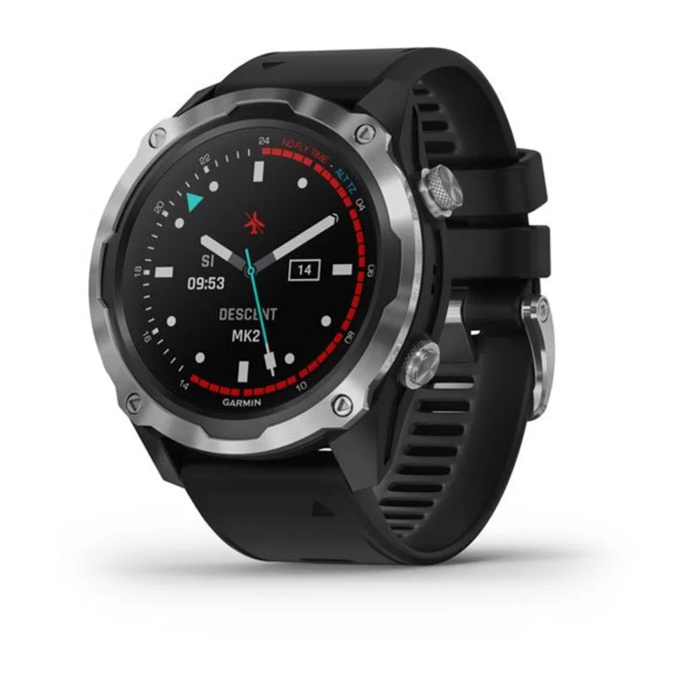 Garmin Descent Mk2 Black Band Stainless Steel Watch - 010-02132-00